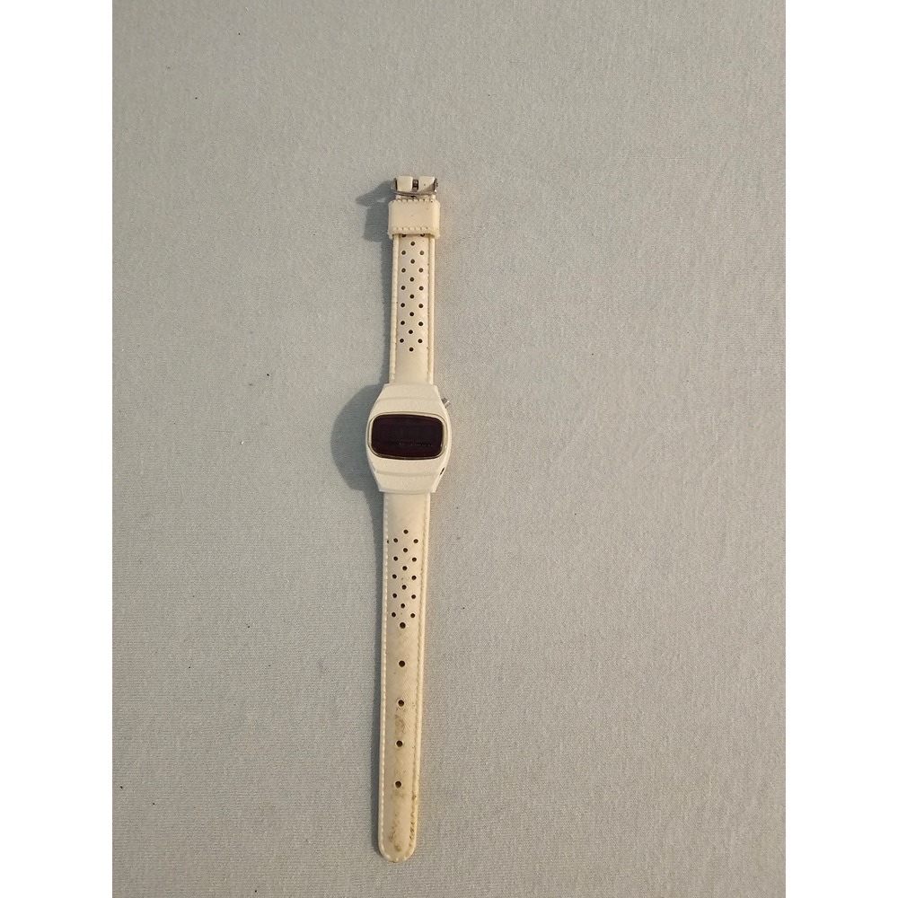 Texas Instruments Series 600 Digital Watch White Vintage Retro LED Display Parts
